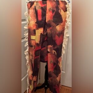 Fringed design pants